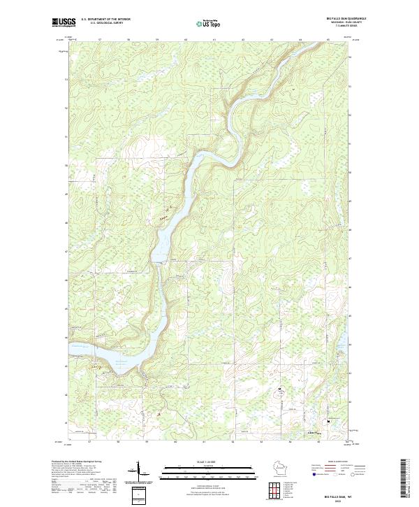 Big Falls Dam topographic map thumbnail