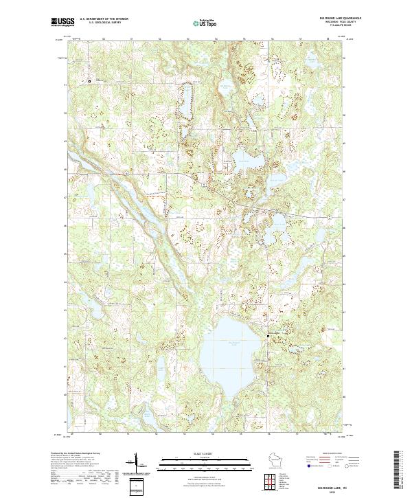 Big Round Lake topographic map thumbnail