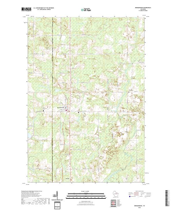 Birnamwood topographic map thumbnail