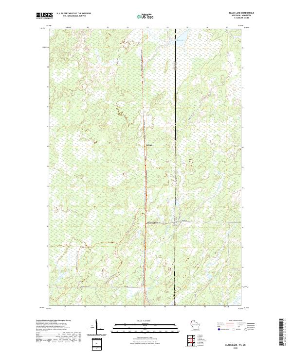 Black Lake topographic map thumbnail