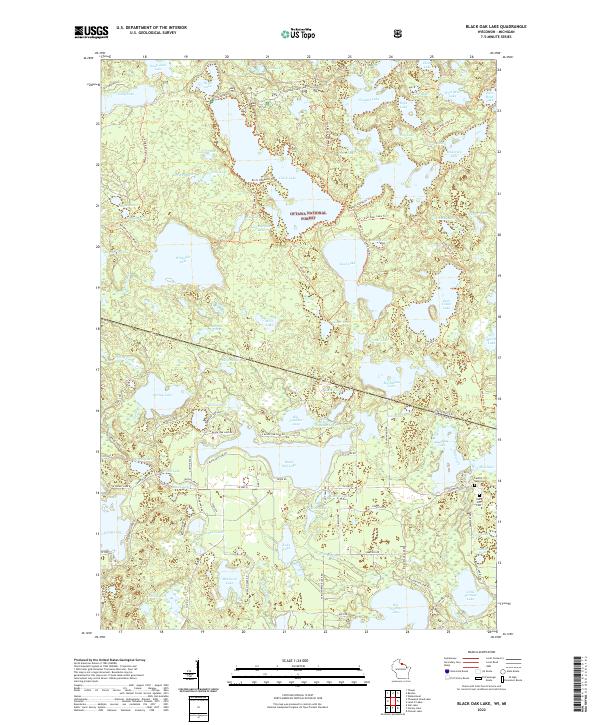 Black Oak Lake topographic map thumbnail
