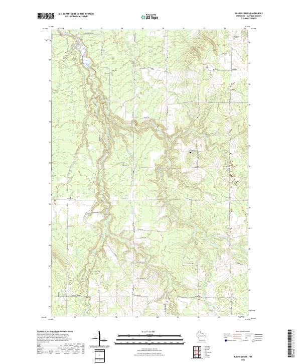 Blaine Creek topographic map thumbnail