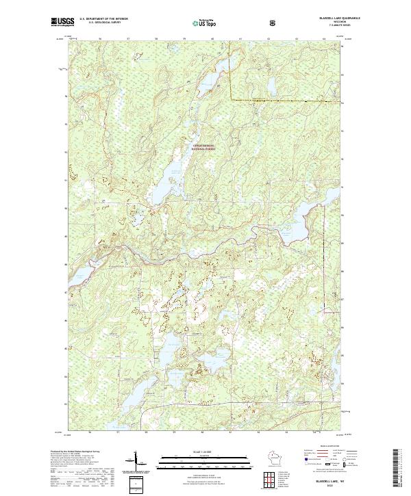 Blaisdell Lake topographic map thumbnail