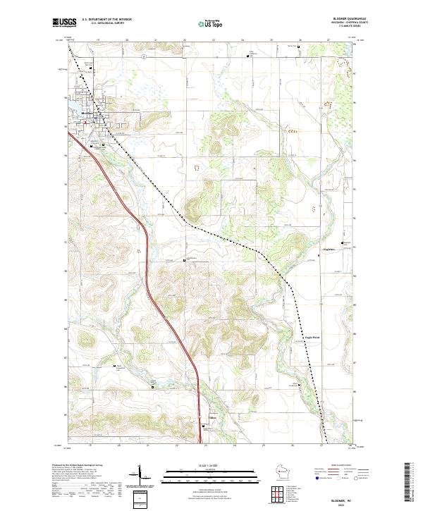 Bloomer topographic map thumbnail
