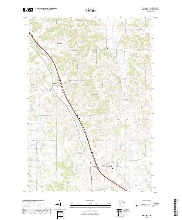 Brackett topographic map thumbnail