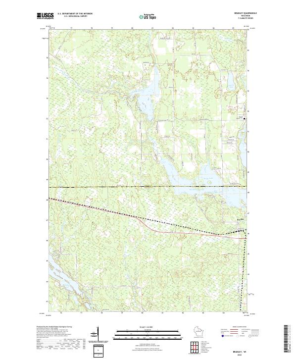 Bradley topographic map thumbnail