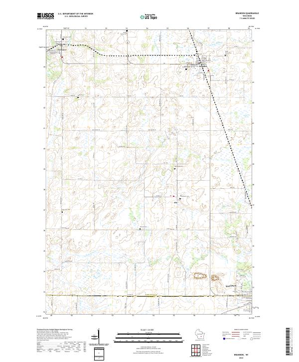 Brandon topographic map thumbnail