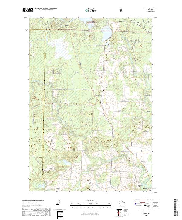 Breed topographic map thumbnail