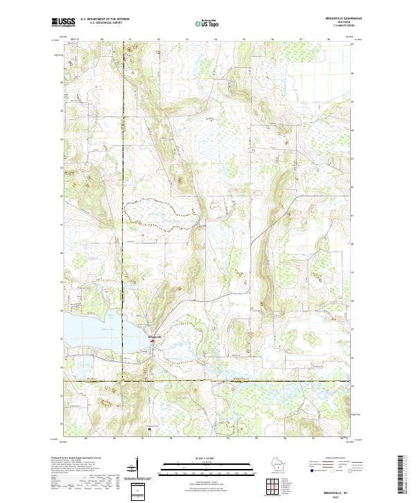 Briggsville topographic map thumbnail