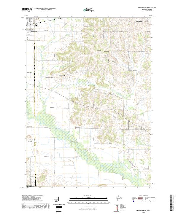 Brodhead East topographic map thumbnail