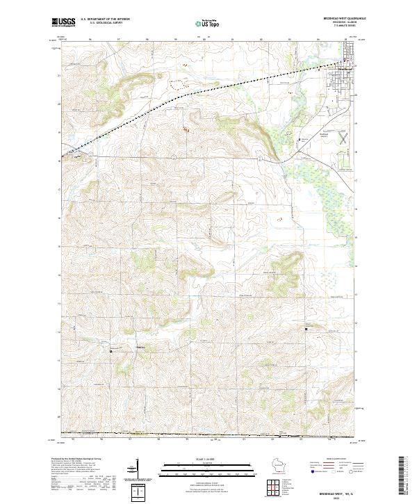 Brodhead West topographic map thumbnail