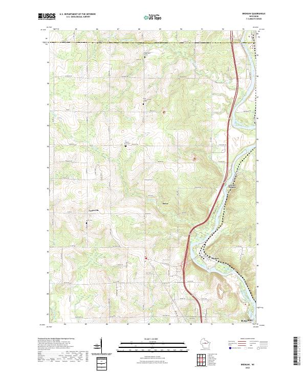 Brokaw topographic map thumbnail