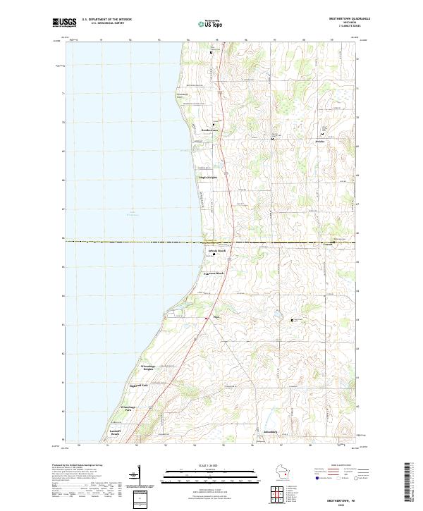 Brothertown topographic map thumbnail