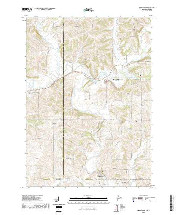 Browntown topographic map thumbnail