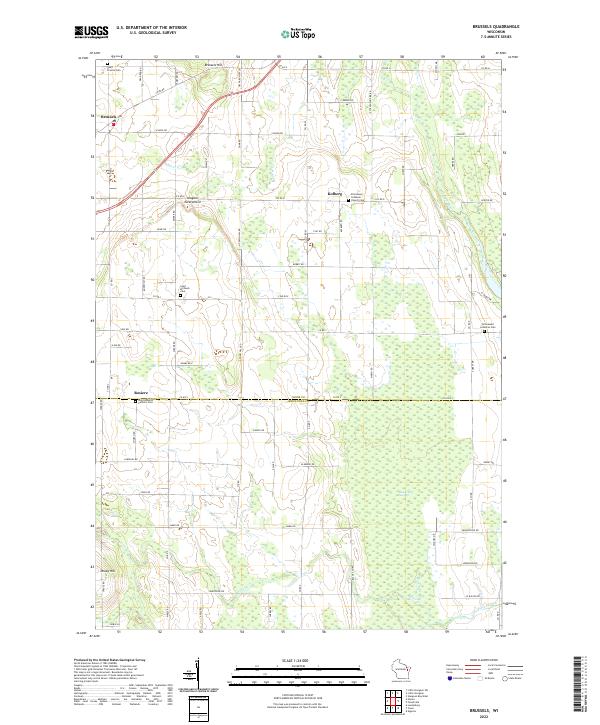 Brussels topographic map thumbnail