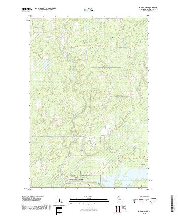 Buckety Creek topographic map thumbnail