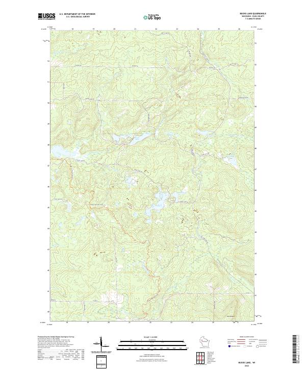 Bucks Lake topographic map thumbnail