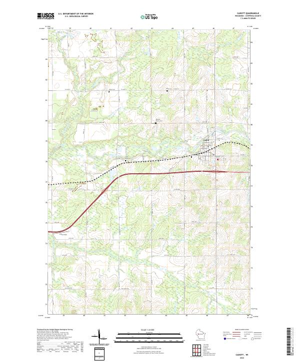 Cadott topographic map thumbnail