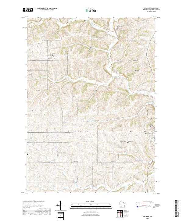 Calamine topographic map thumbnail
