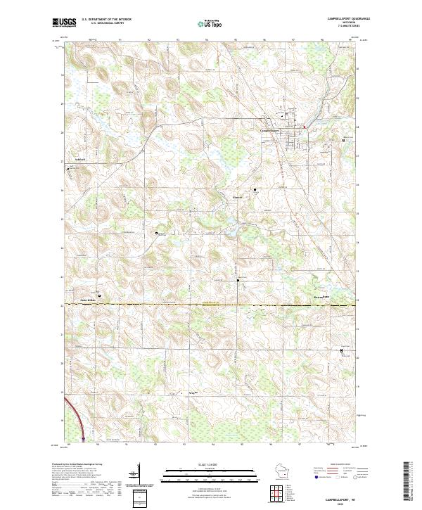 Campbellsport topographic map thumbnail
