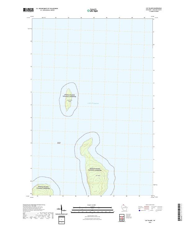 Cat Island topographic map thumbnail