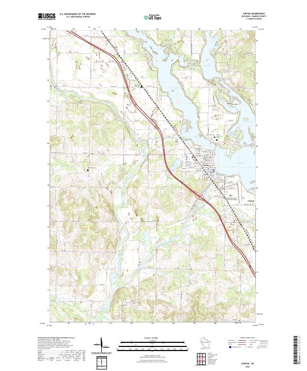Chetek topographic map thumbnail