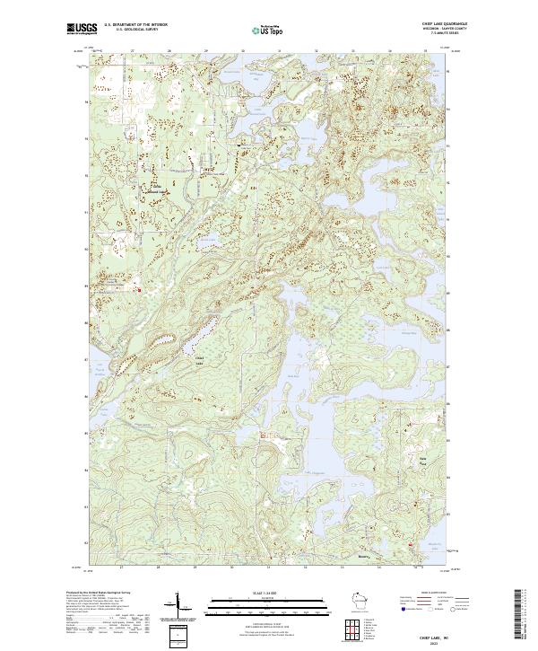 Chief Lake topographic map thumbnail