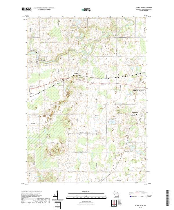 Clarks Mills topographic map thumbnail