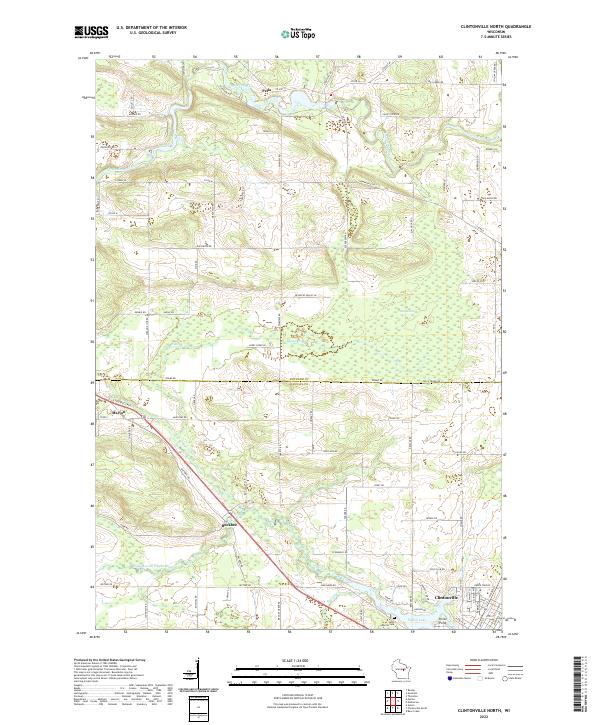 Clintonville North topographic map thumbnail