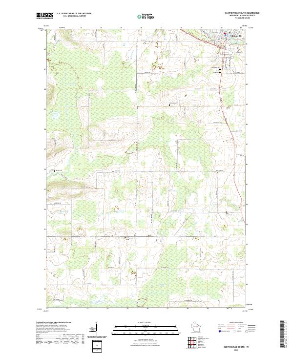 Clintonville South topographic map thumbnail