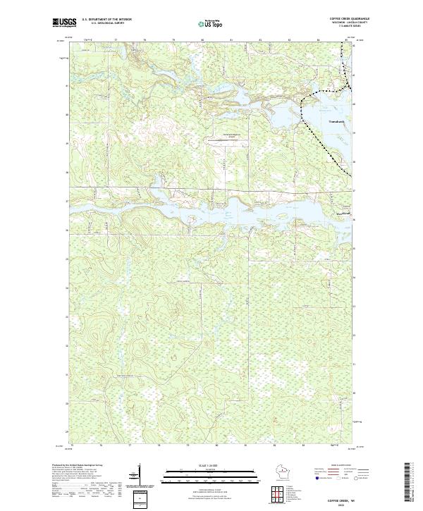 Coffee Creek topographic map thumbnail