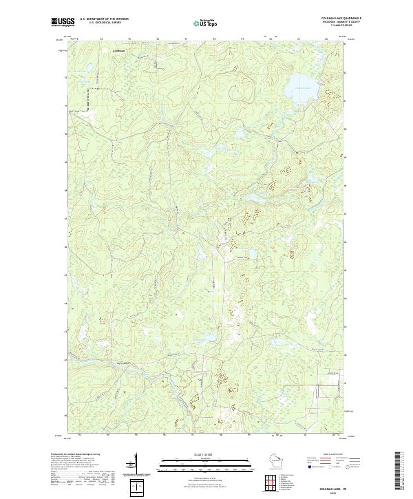 Coleman Lake topographic map thumbnail