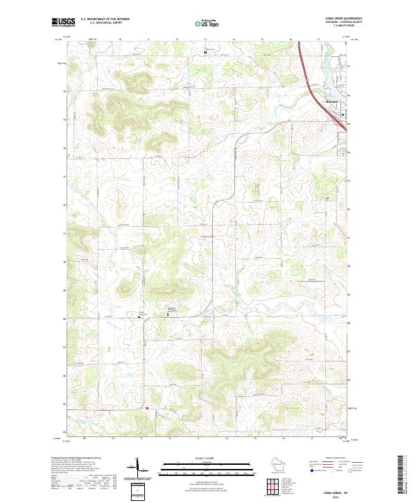 Como Creek topographic map thumbnail