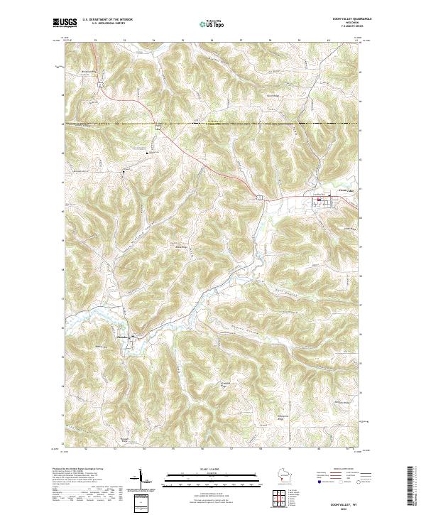 Coon Valley topographic map thumbnail