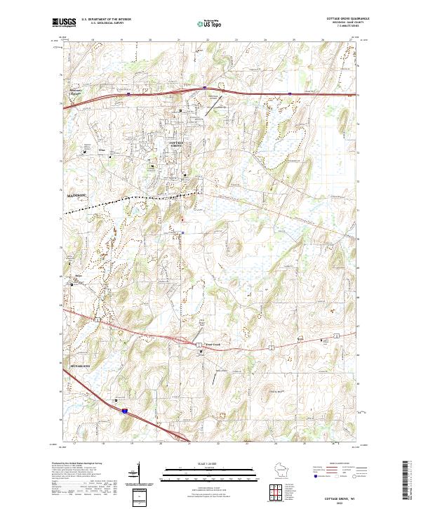 Cottage Grove topographic map thumbnail