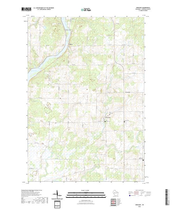 Crescent topographic map thumbnail