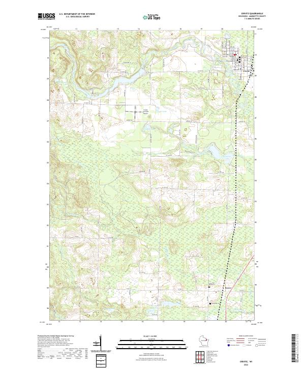 Crivitz topographic map thumbnail