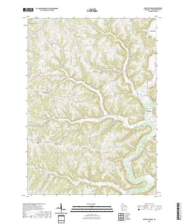 Crowley Ridge topographic map thumbnail