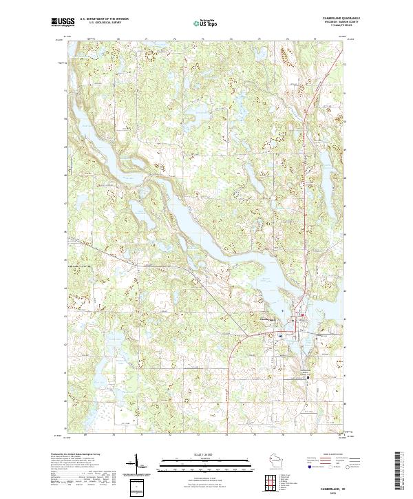 Cumberland topographic map thumbnail