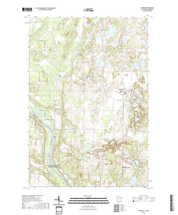 Cushing topographic map thumbnail