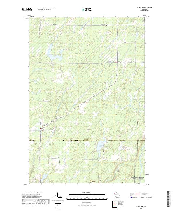 Dairyland topographic map thumbnail