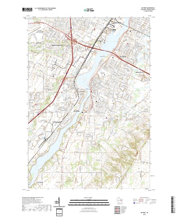 De Pere topographic map thumbnail