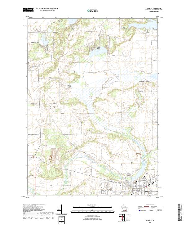 Delavan topographic map thumbnail