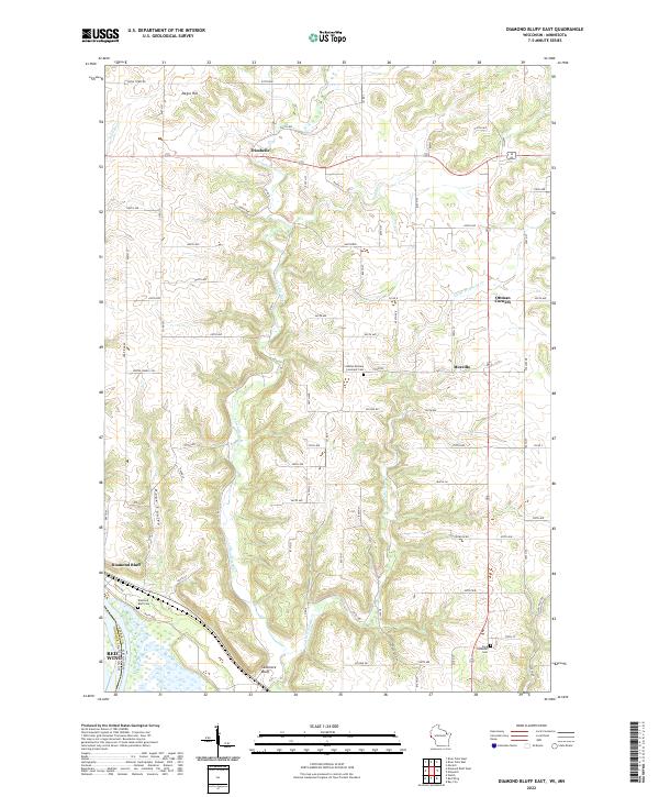 Diamond Bluff East topographic map thumbnail