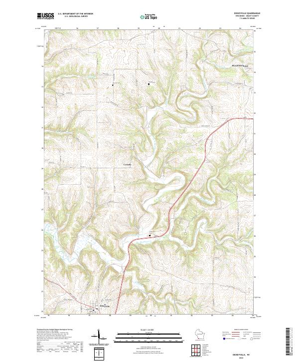 Dickeyville topographic map thumbnail
