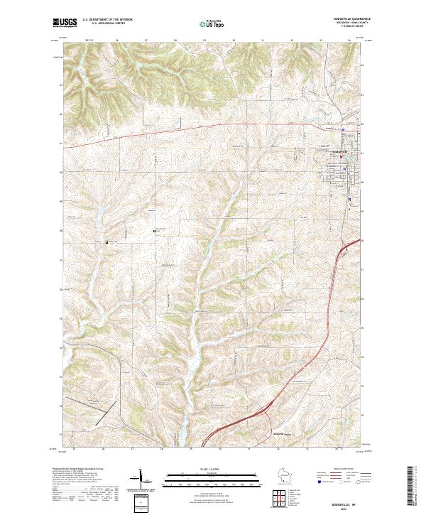 Dodgeville topographic map thumbnail