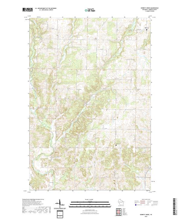 Dorrity Creek topographic map thumbnail