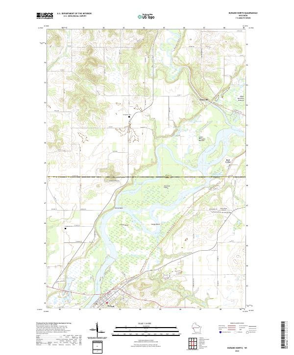 Durand North topographic map thumbnail
