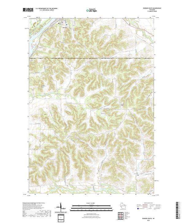 Durand South topographic map thumbnail