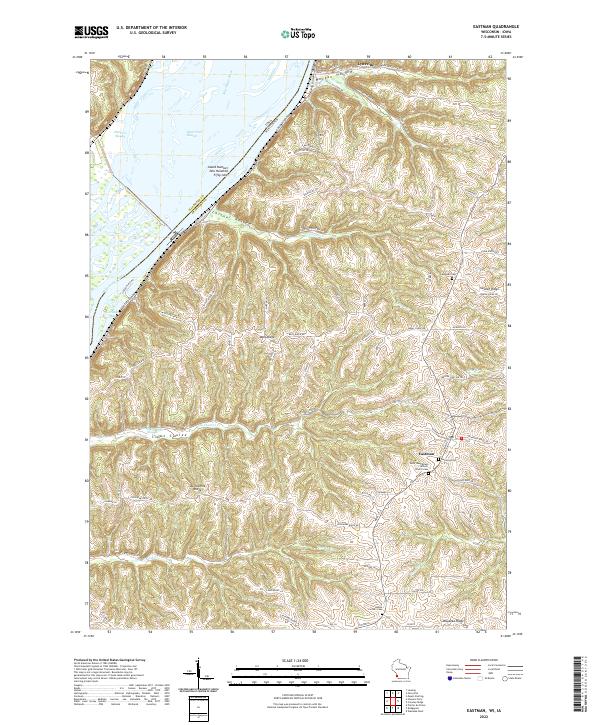 Eastman topographic map thumbnail